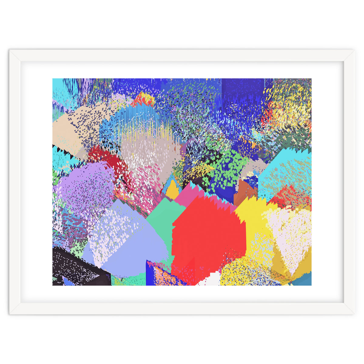 Modern Life, Abstract Contemporary Graphic Design, Eclectic Colorful Shapes