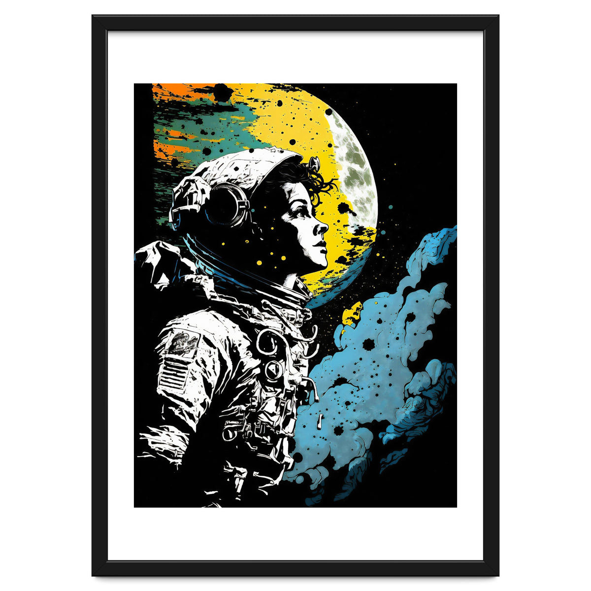 Astronaut Girl Illustration