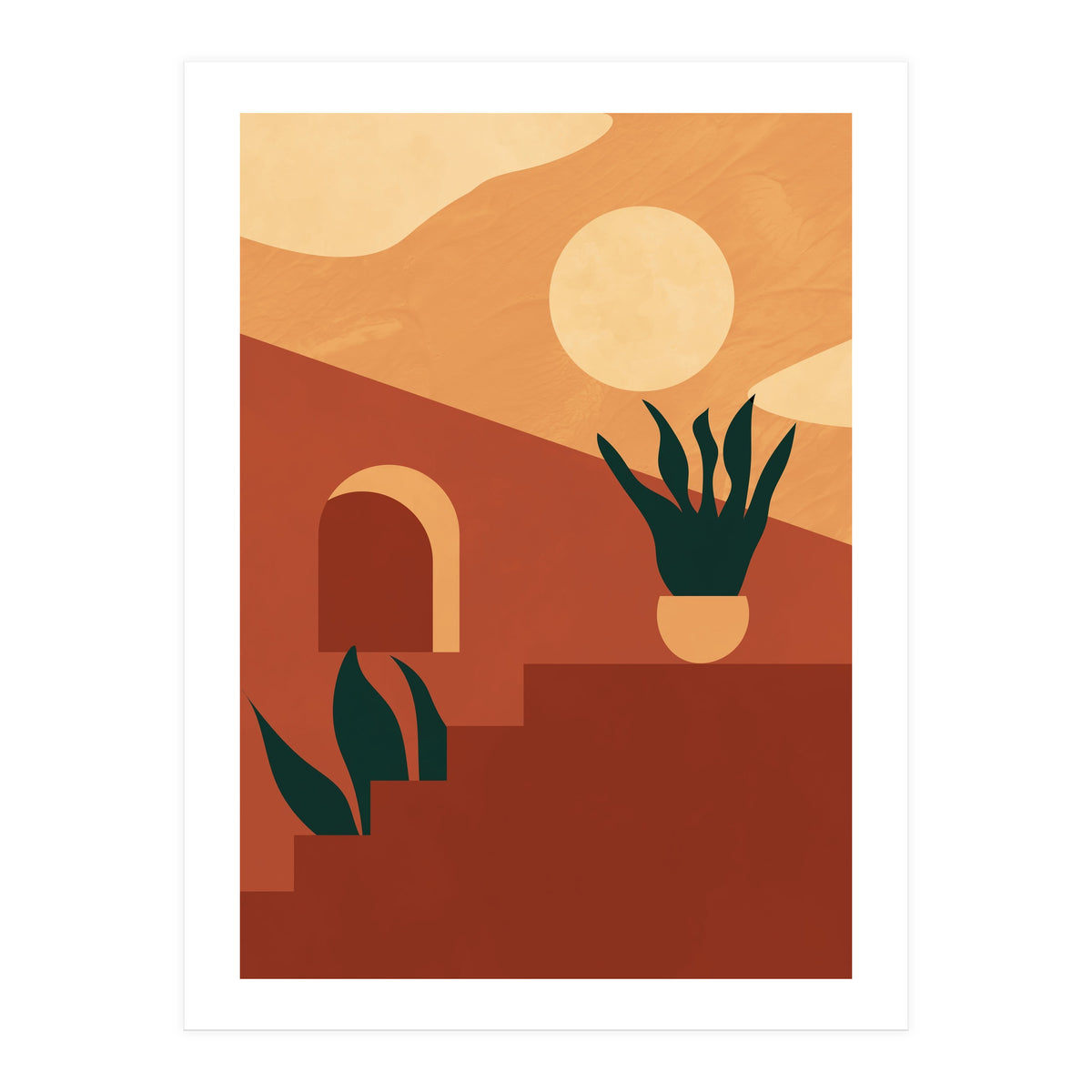 Boho  Desert Terracotta Print (Print Only)