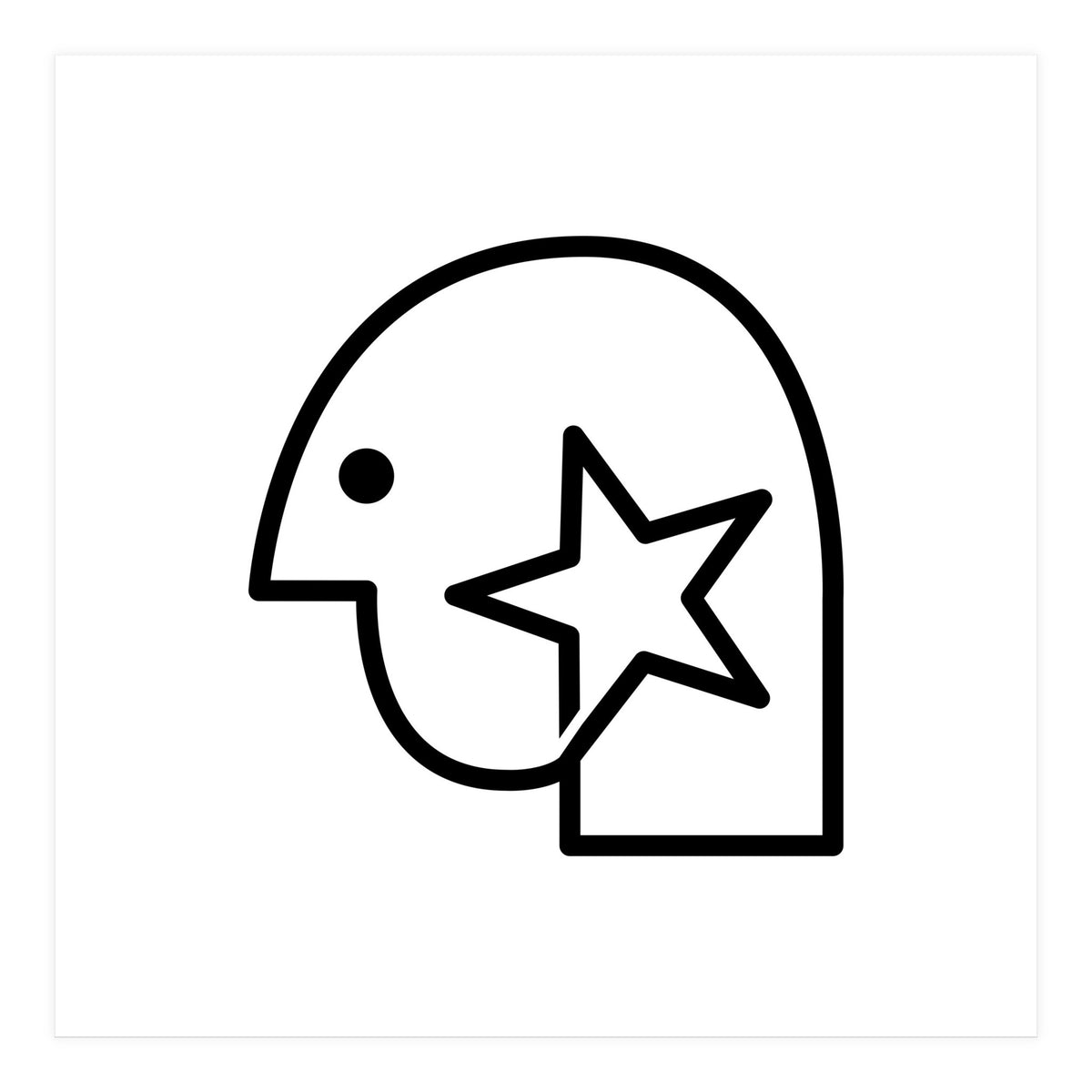 Head Star_White (Print Only)