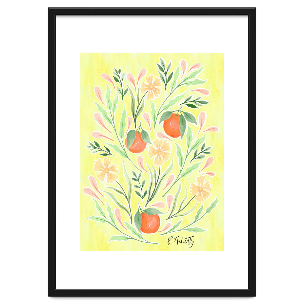 Wild Orange Floral | Yellow