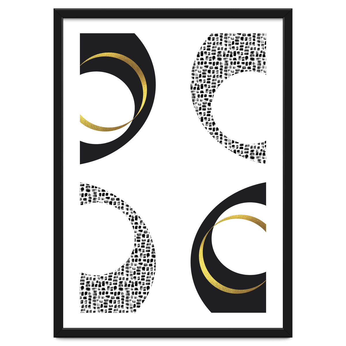 Black & White Abstract No. 7 | gold