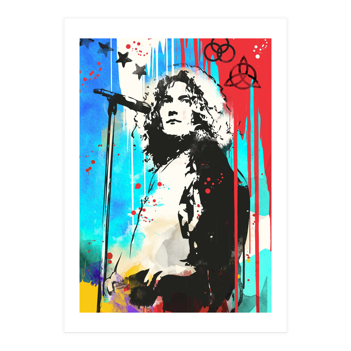 Robert Plant pop art poster (Print Only)