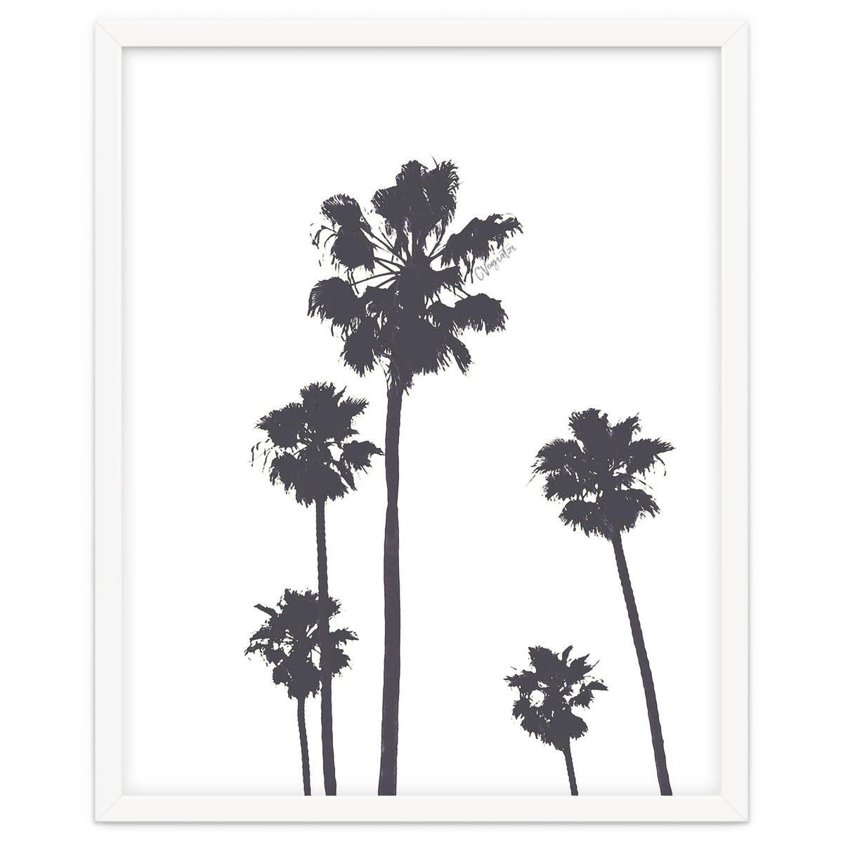 Palms & Sunset-Minimal B&W 2