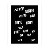 NEVER FORGET (Print Only) thumbnail