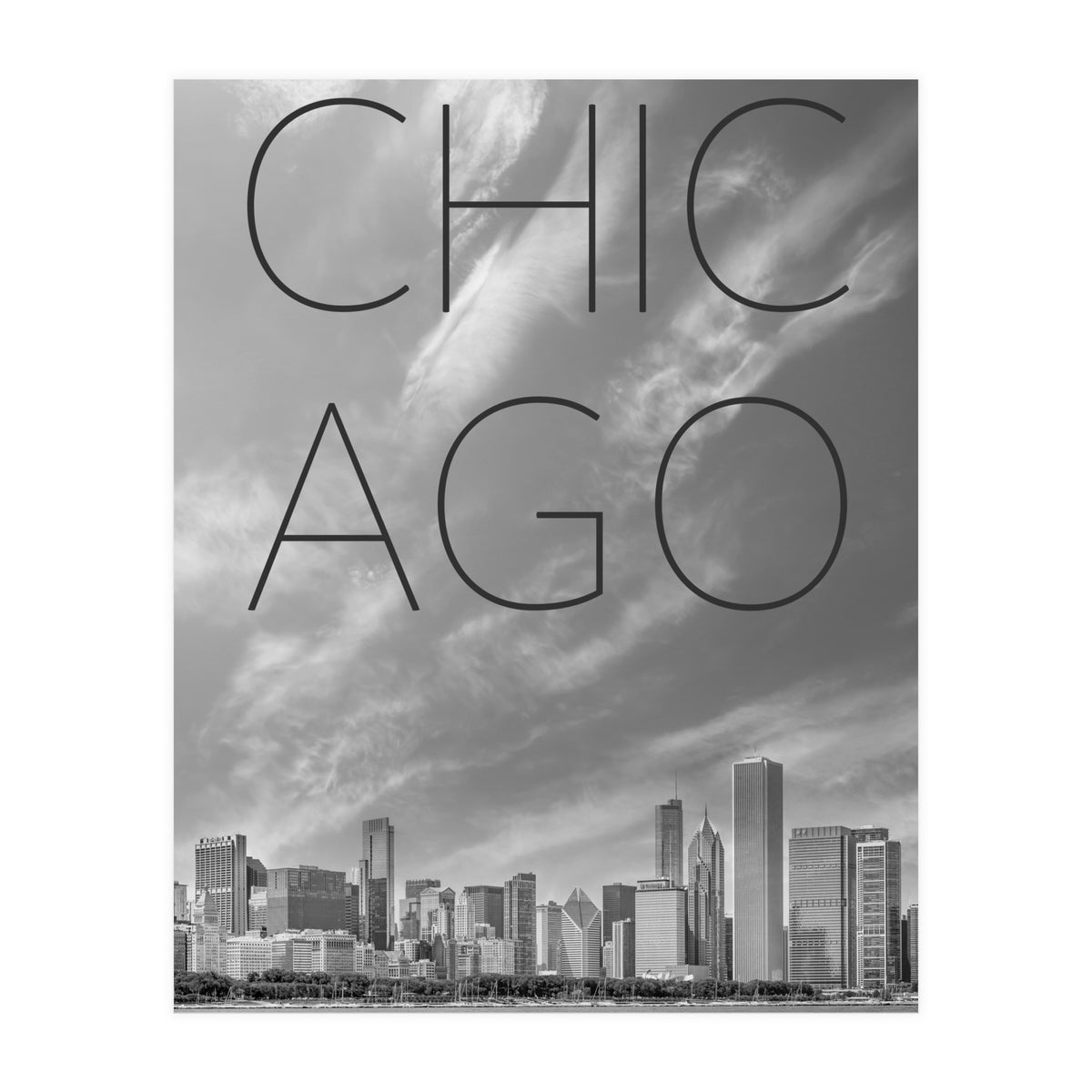 CHICAGO Skyline | Text (Print Only)