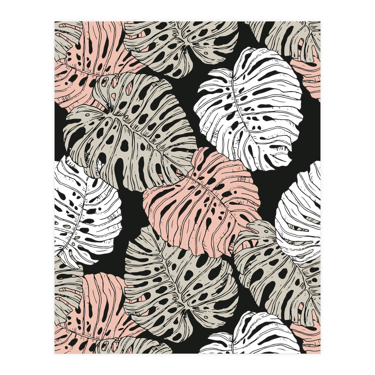 Monstera in the darkness of the jungle (Print Only)