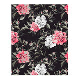 Floral pink - black & white dark (Print Only) thumbnail