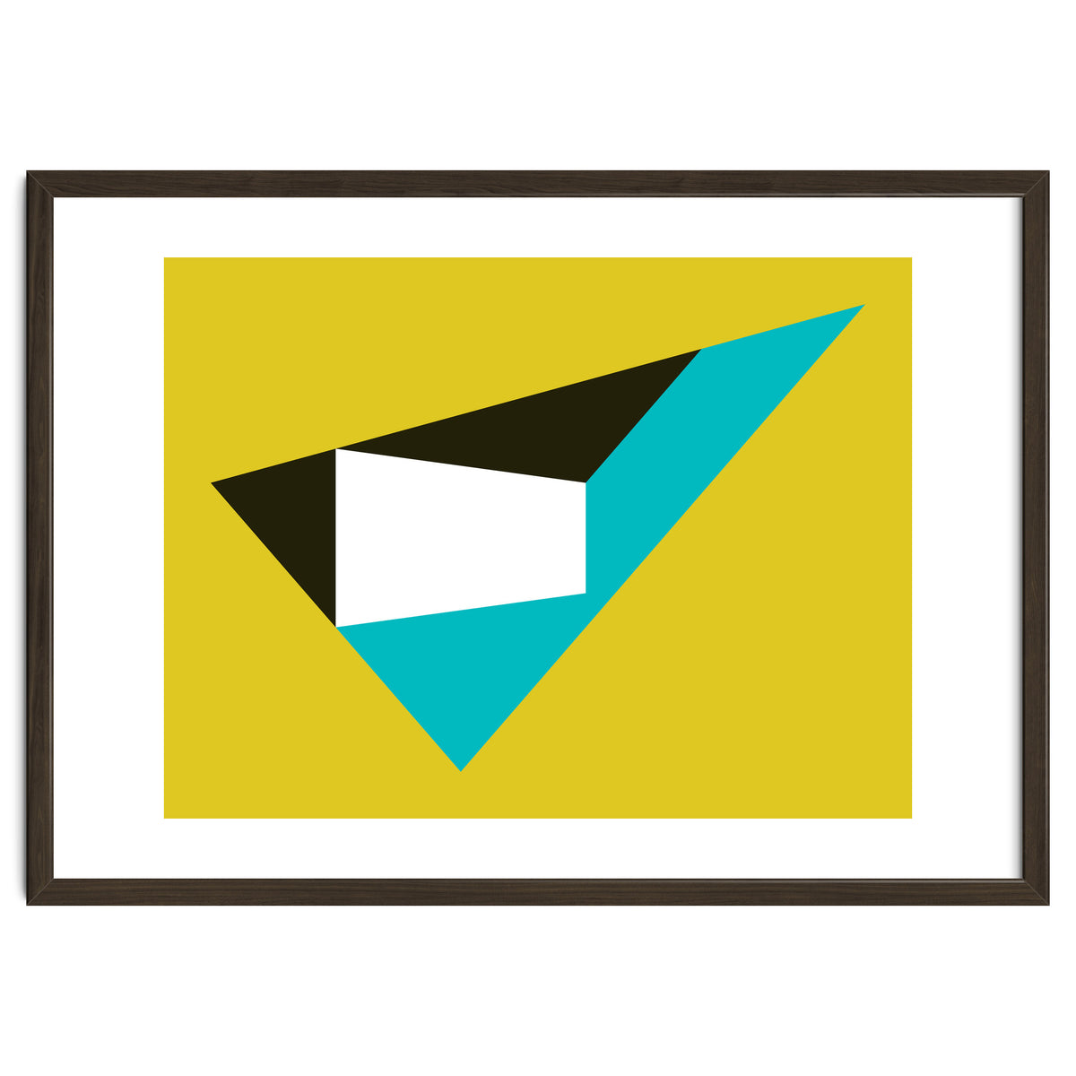 Geometric Shapes No. 39 - mustard & turquoise