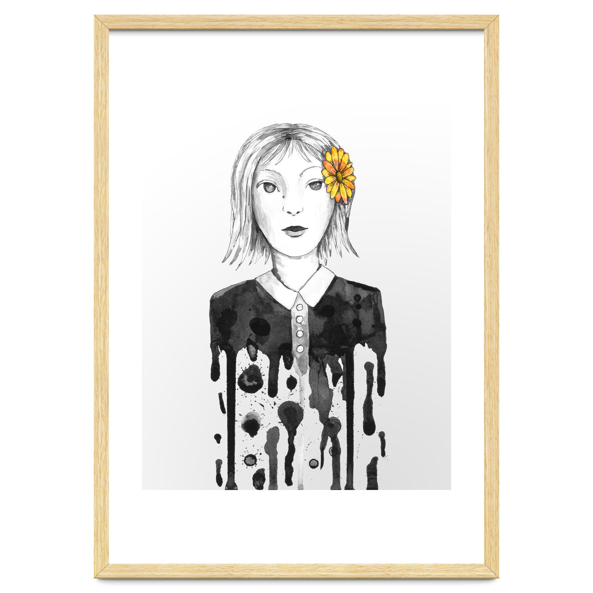 Flower dripping girl