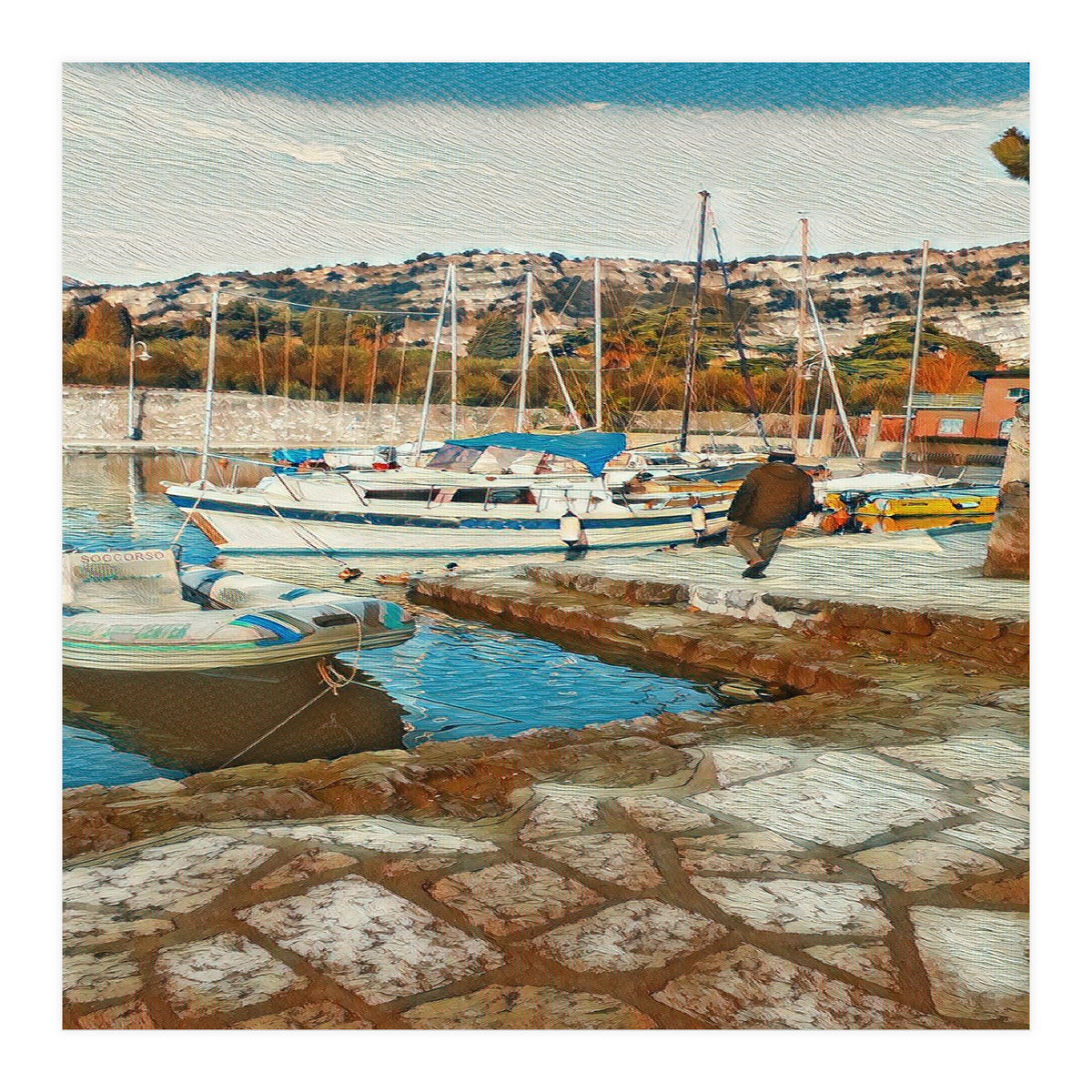 Alone on Gardasee, Italy. (Print Only)