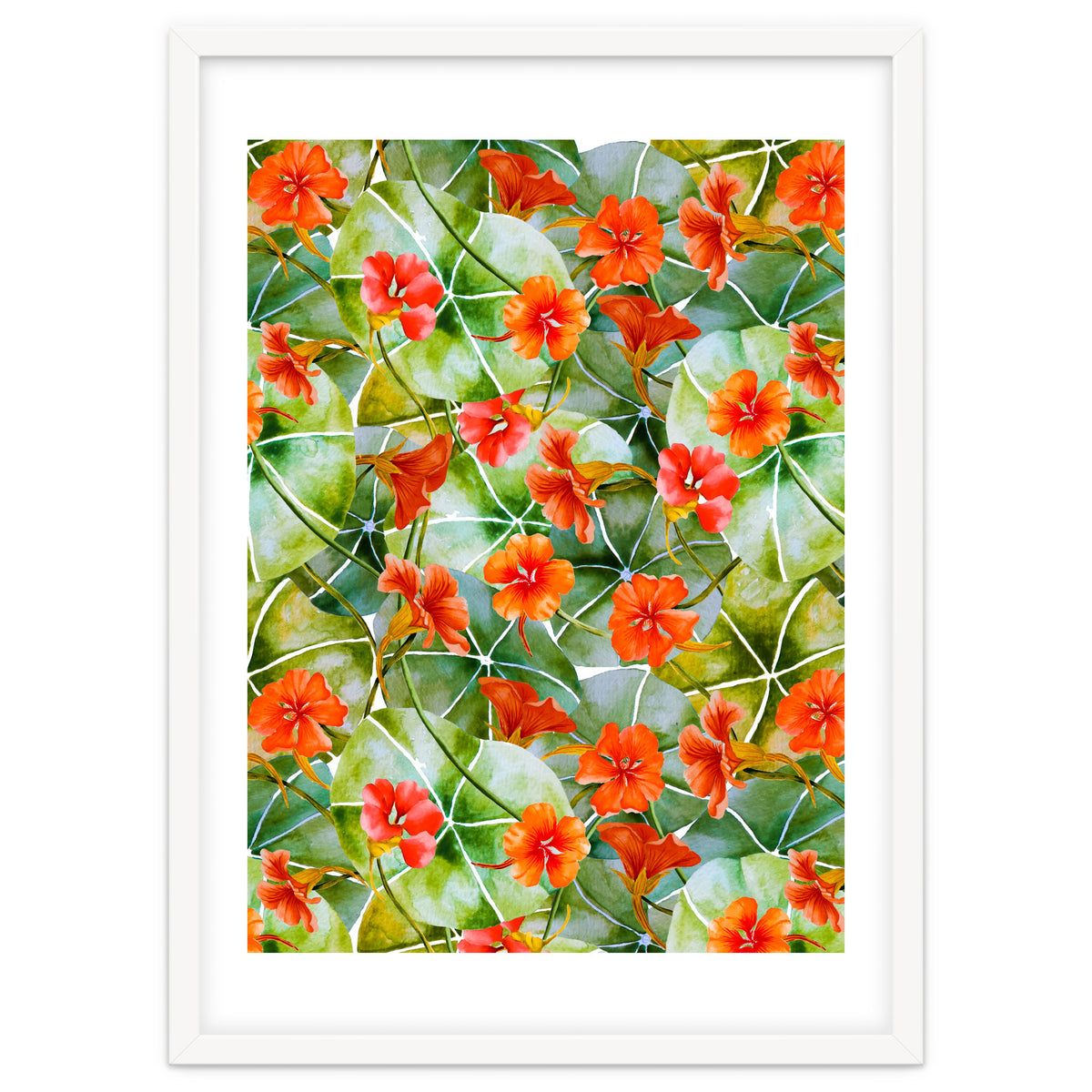 Nasturtiums watercolor 01