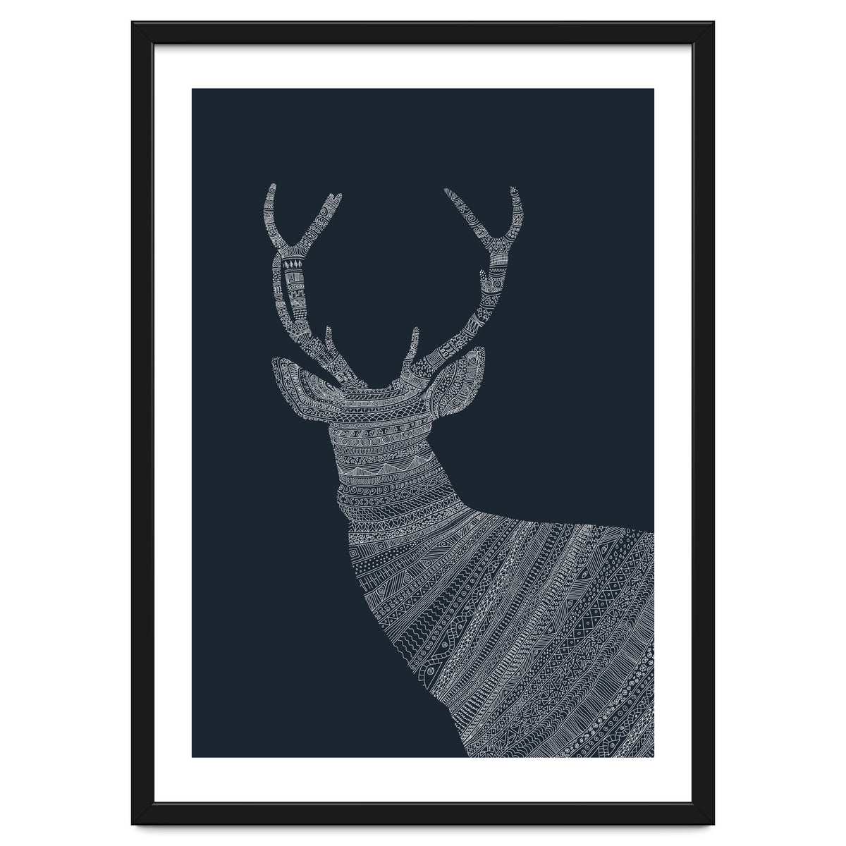 Stag Blue Poster