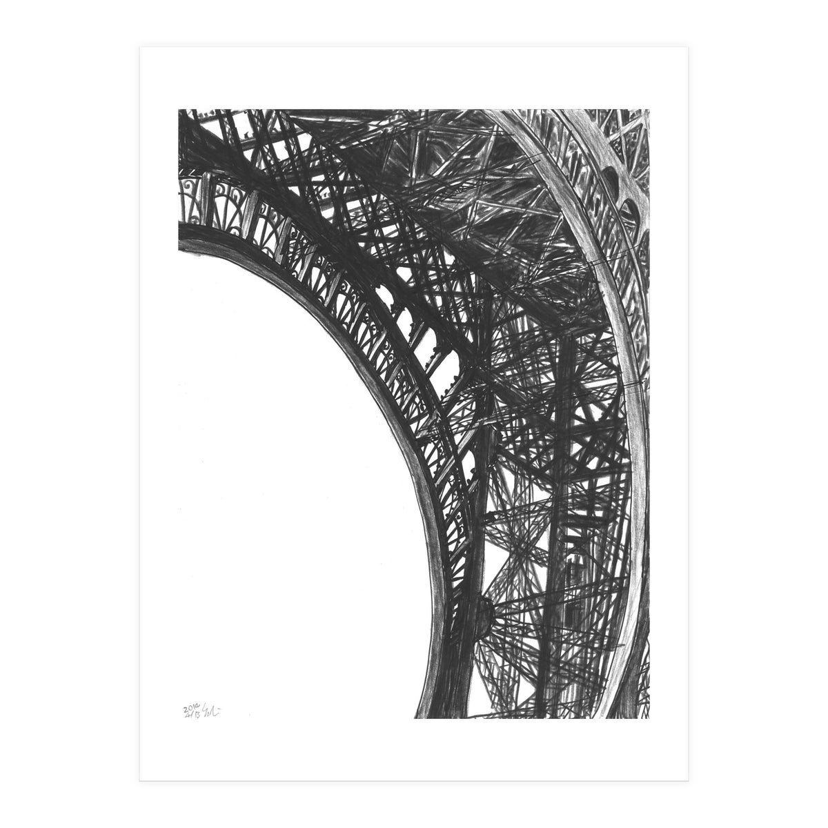 Looking Up The Eiffel (Print Only)