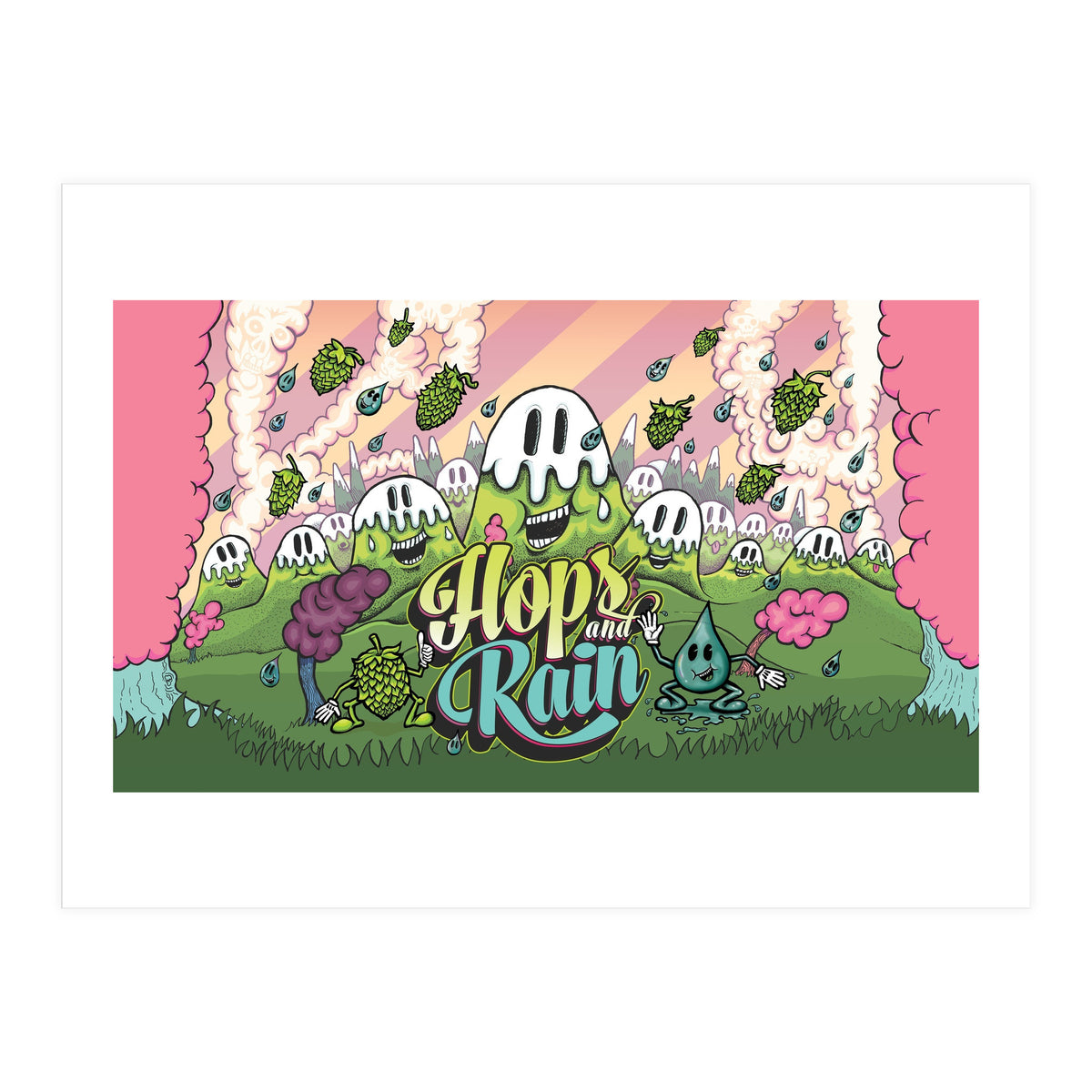 Hops & Rain Sour Beer (Print Only)