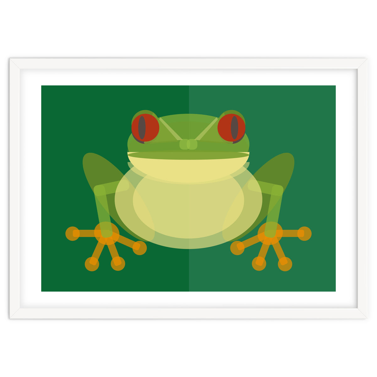 Mid Century Geometric Tree Frog