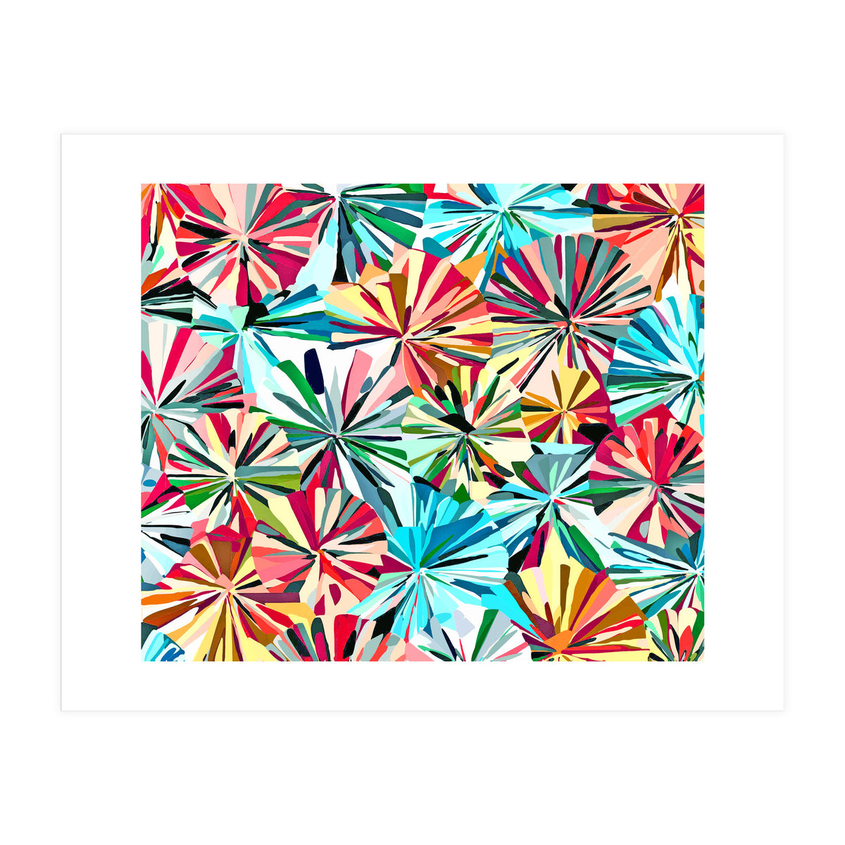 Paper Fans Abstract (Print Only)