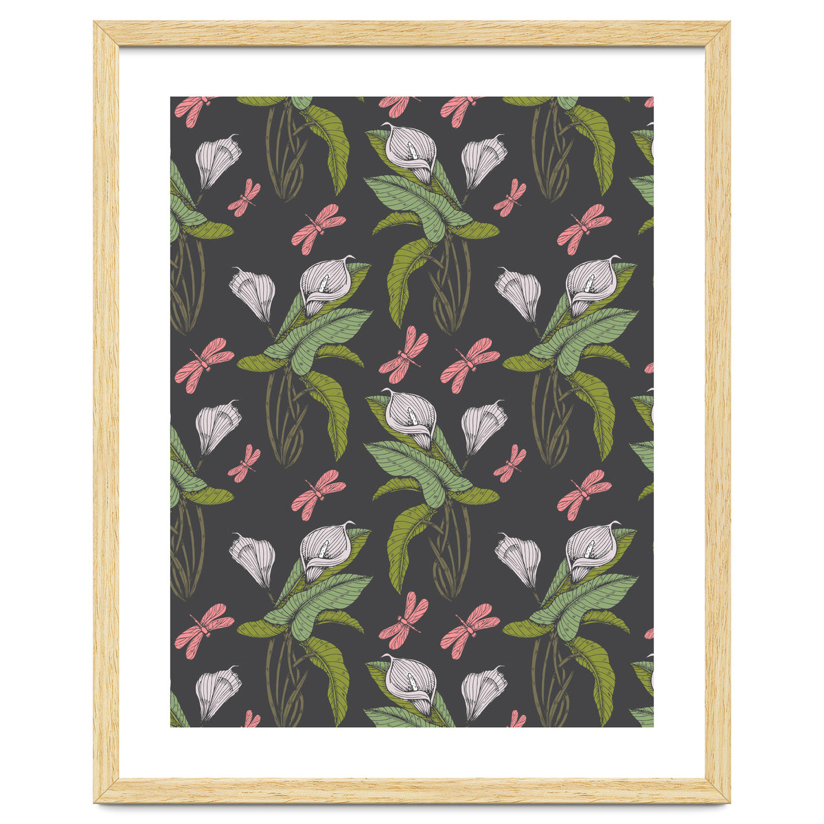 Hand drawn floral dark - 03