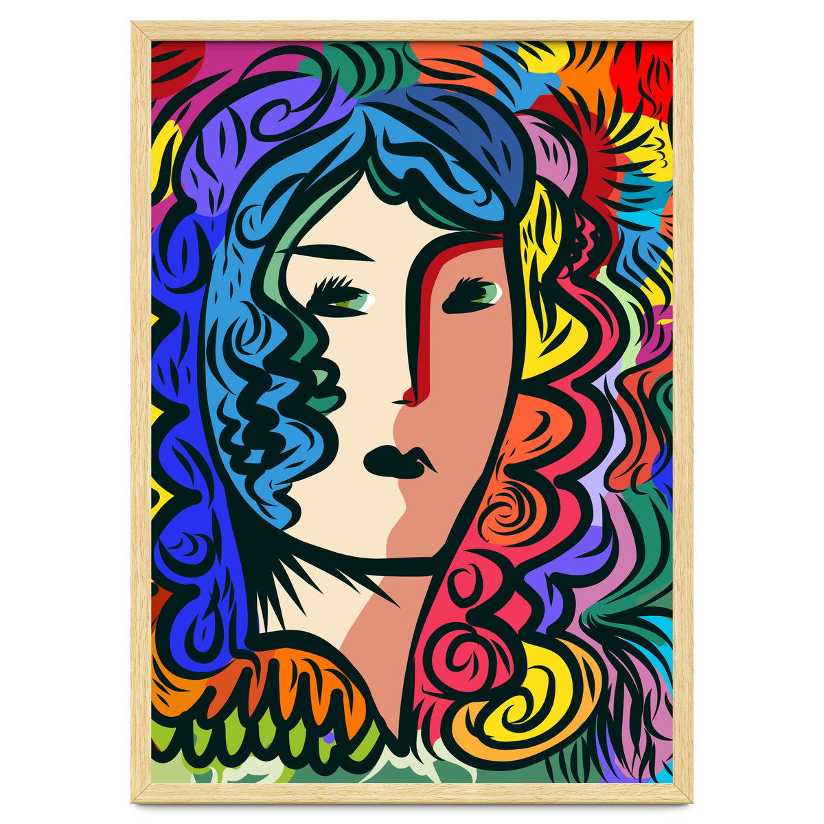 Rainbow Portrait Girl