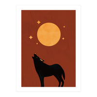 Wolf Full Moon (Print Only)