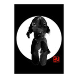 cute dog in white (Print Only) thumbnail