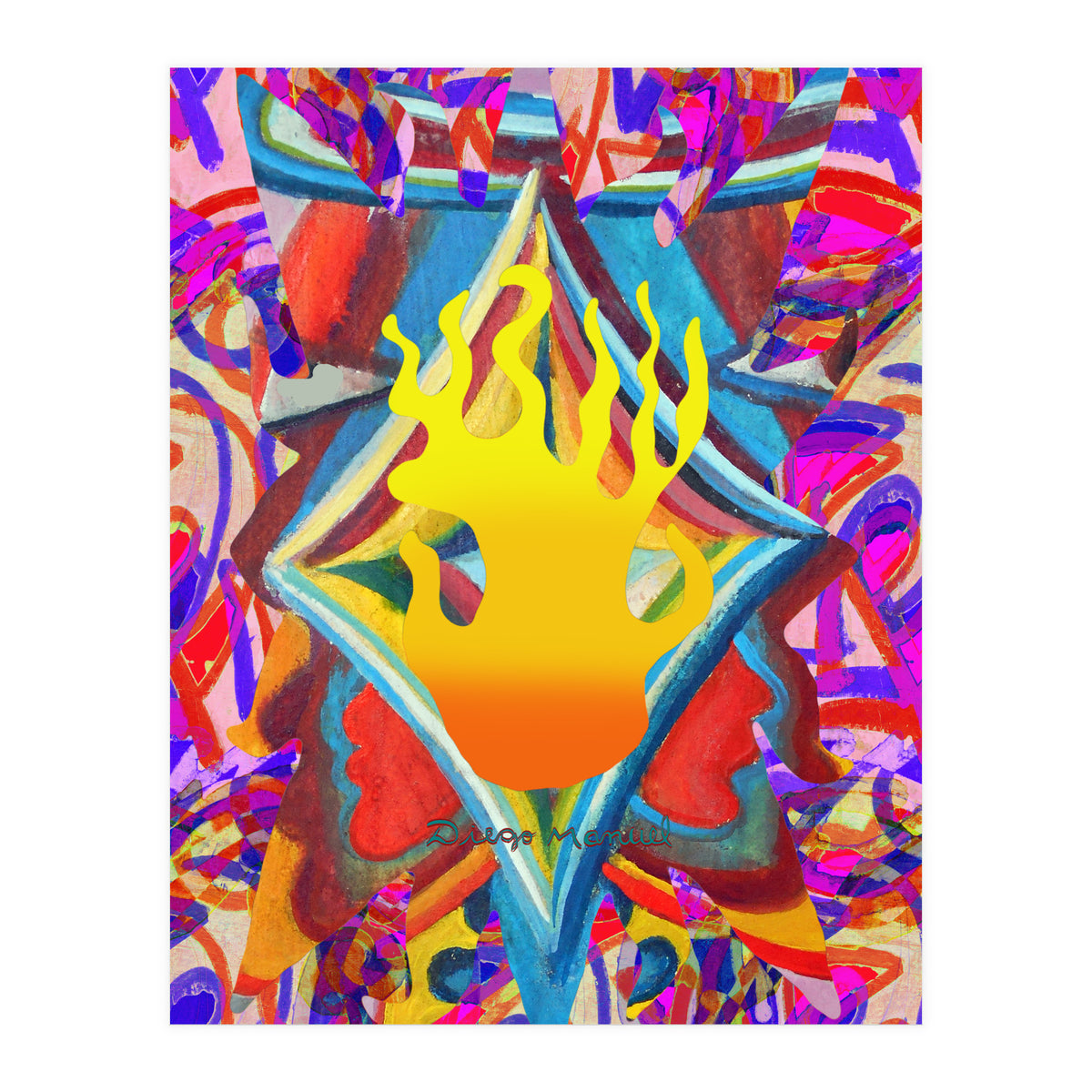 Fuego Y Graffiti 30 (Print Only)