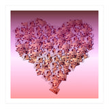Heart collage of cuddling Cupid like characters (Print Only) thumbnail