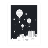 Balloons And The City (dark version) (Print Only) thumbnail