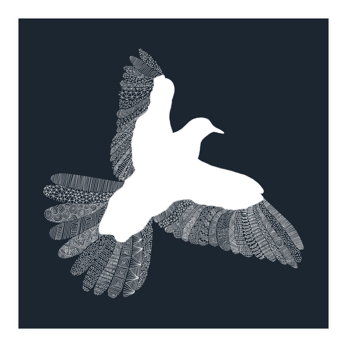 Bird Blue Poster (Print Only)