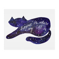 Watercolor galaxy cat (Print Only)