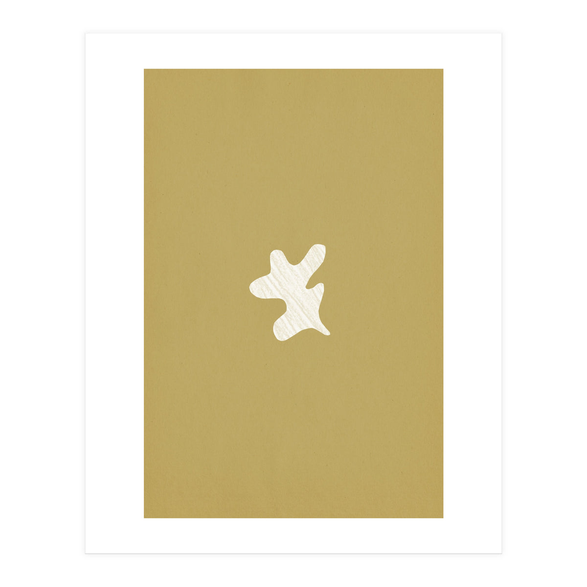 Olive green Matisse inspired shape (Print Only)