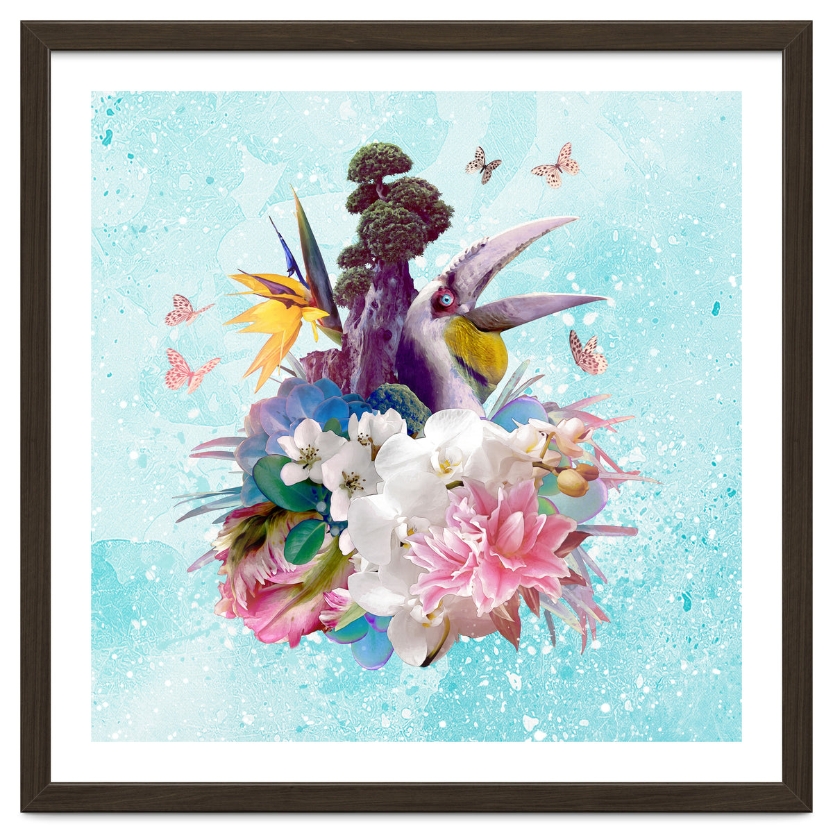 Floral Hornbill Blue