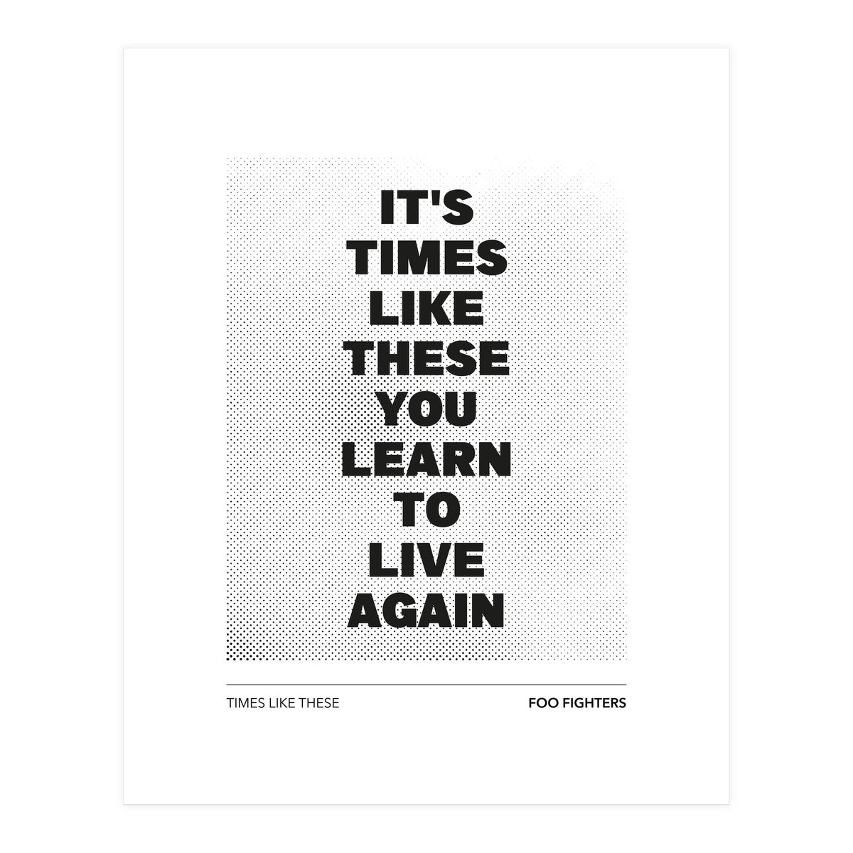 Foo Fighters - Times Like These (Print Only)