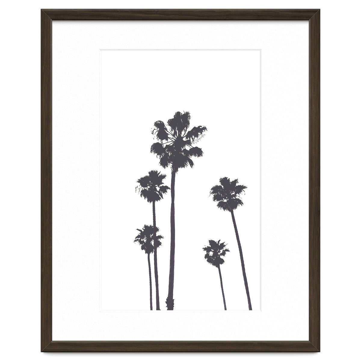 Palms & Sunset-Minimal B&W 2