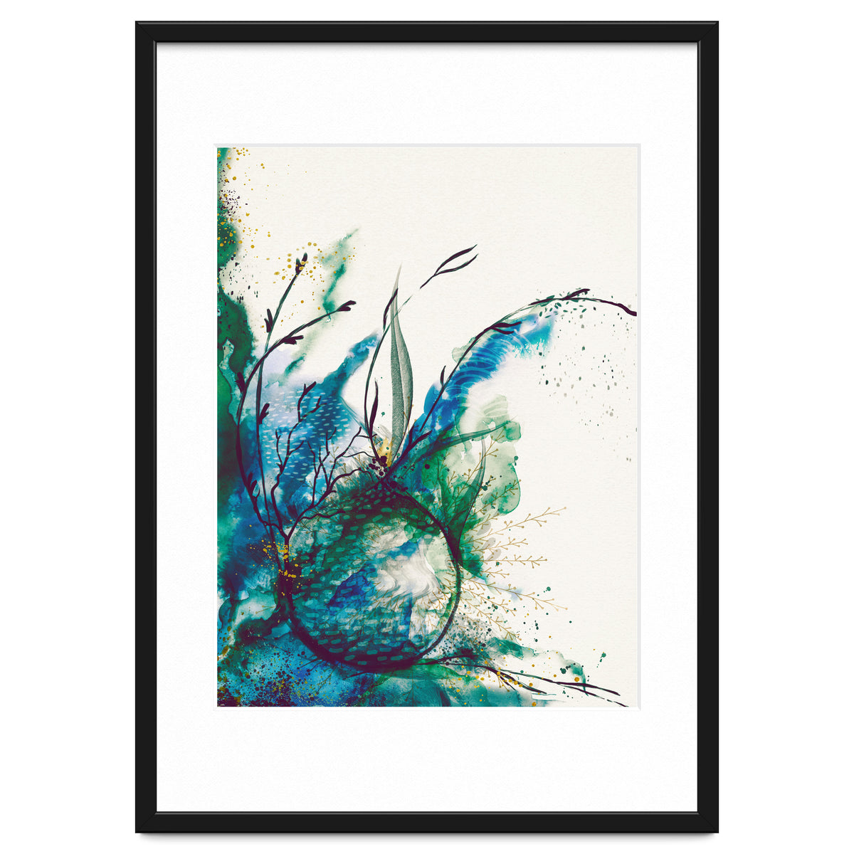 Abstract Sea Watercolour