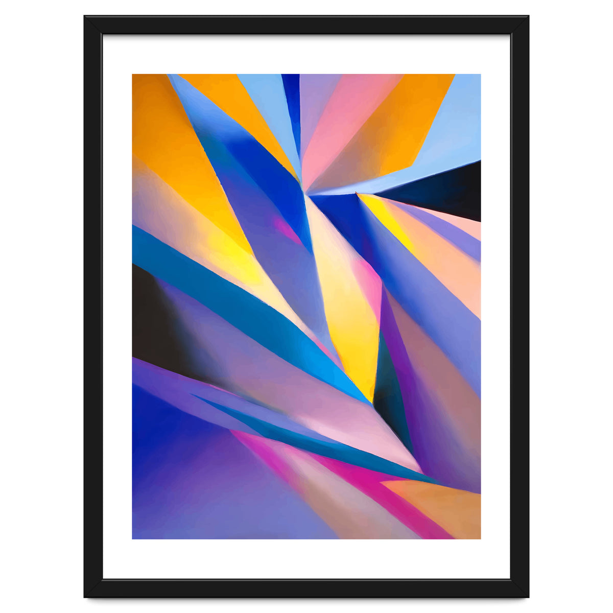 Painted Thoughts, Abstract Geometric Painting, Eclectic Maximalist Bohemian Shapes