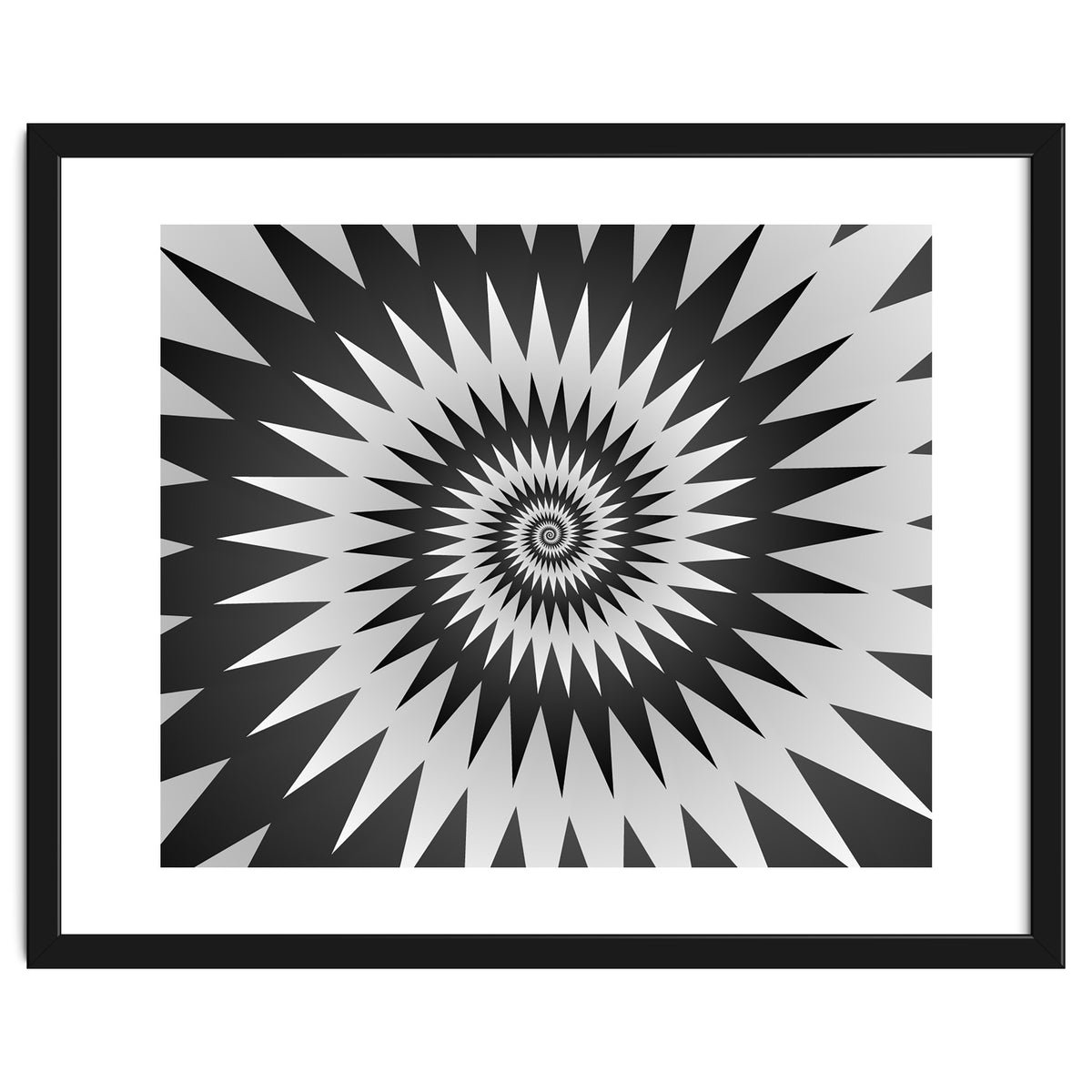Black & White Abstract Spiral