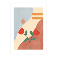 Rose Flower Abstract Botanical Modern (Print Only)