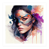 Watercolor Carnival Woman #8 (Print Only) thumbnail