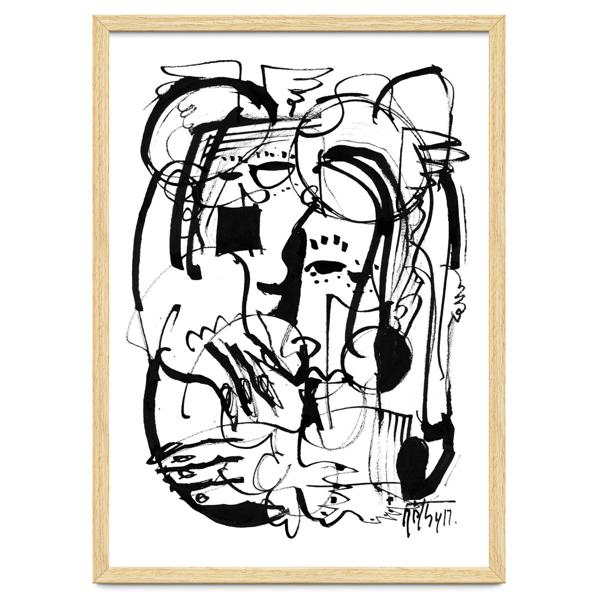 Two Shy Angels - b&w