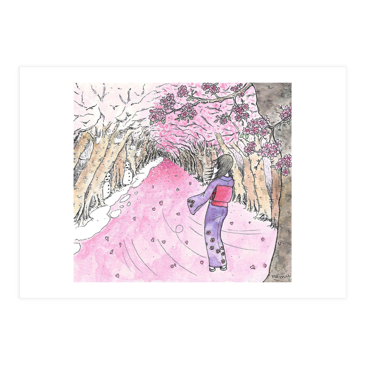 Cherry Blossom Flurry (Print Only)