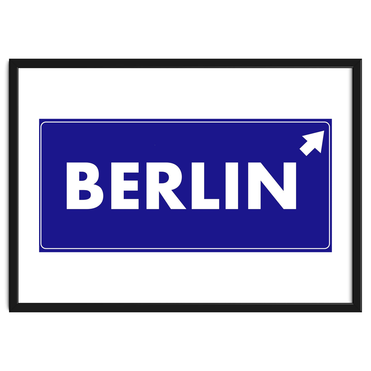 Let`s go to Berlin, Germany! Blue road sign