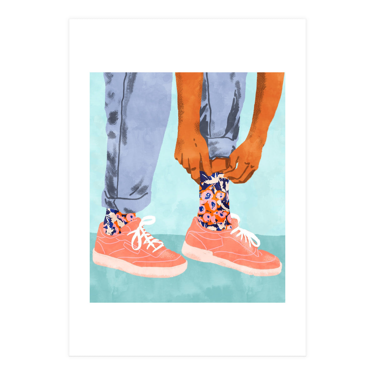 Pull Up Those Pretty Socks! | Optimism Hustle Positivity | Good Vibes Luck Po (Print Only)