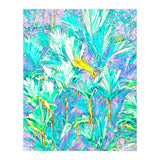 Palm Garden, Tropical Nature Jungle Botanical Painting, Bohemian Intricate Pastel Forest (Print Only) thumbnail