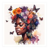 Watercolor Butterfly African Woman #2 (Print Only) thumbnail