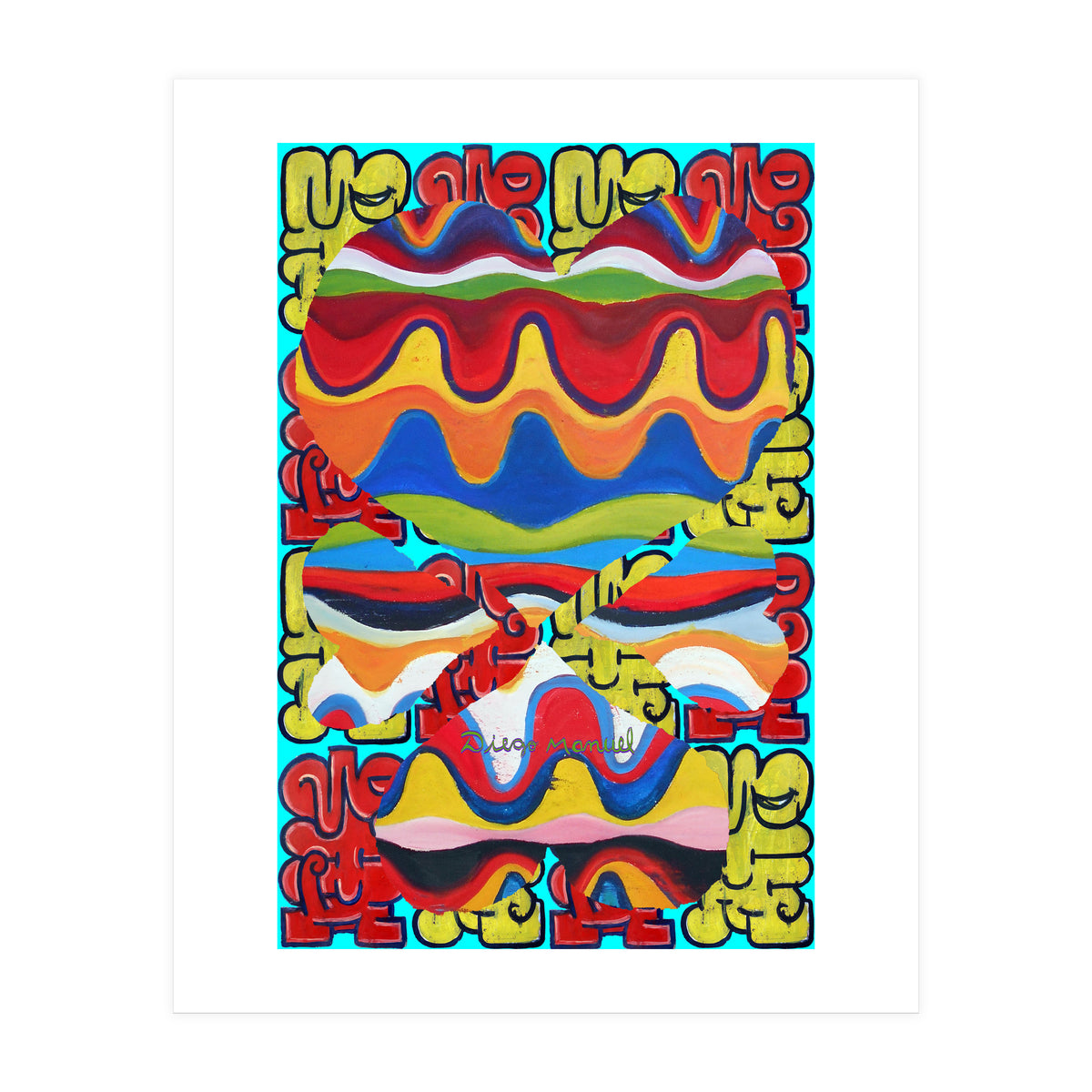 4 Corazones Tapiz 6 (Print Only)