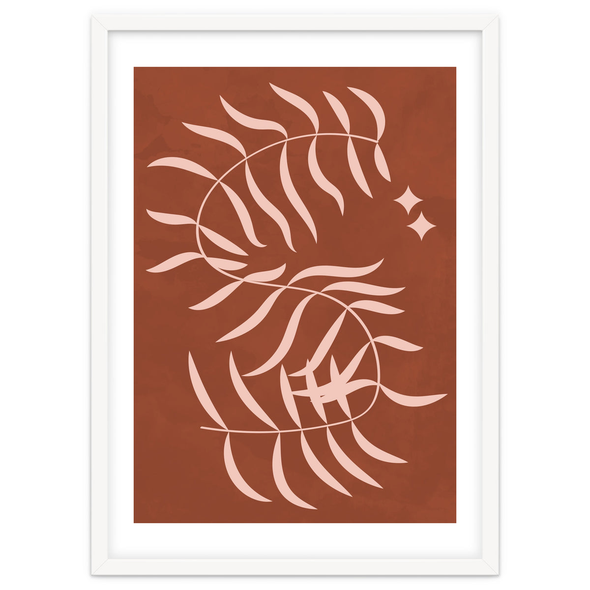 Botanical Palm Leaf Earthy Tones