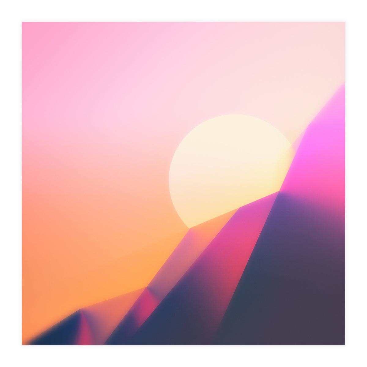 Sun Desert Mountain Sky (Print Only)