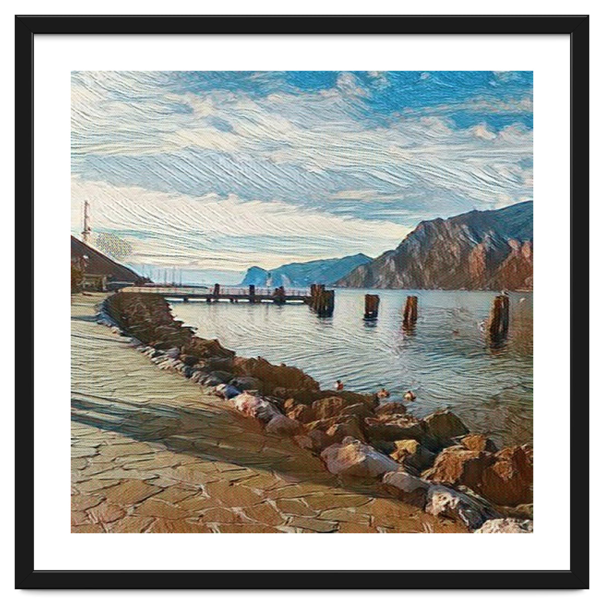 Ducks on Lake Garda, Italy.