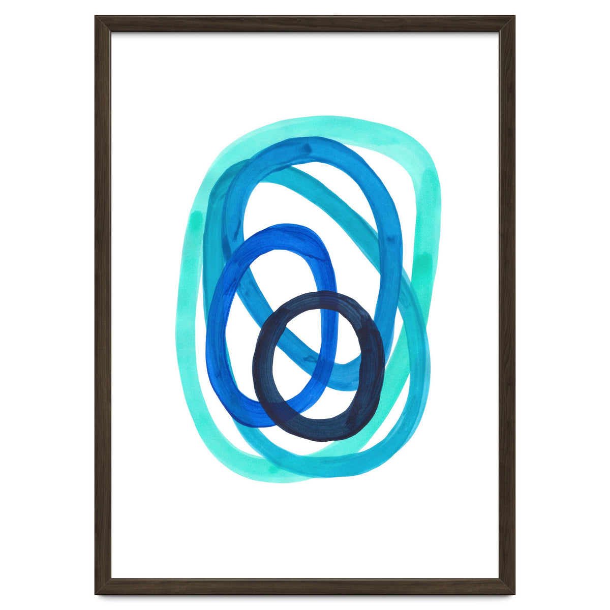 Marine Blues Blue Teal Turquoise Navy Blue Nesting Circles